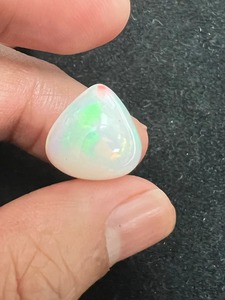 Cabujón de ópalo etíope de calidad AAA, forma de pera de 7,39 quilates, piedras preciosas blancas naturales, cabujones de ópalo etíope - Product Image 3