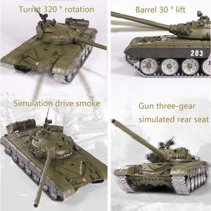Char d'Assaut <span class=keywords><strong>RC</strong></span> Henglong Tout en Métal 1:16 T-72 Russe 3939 avec Système de Combat Infrarouge Portée de 100m+ pour Adultes et Enfants - Product Image 4