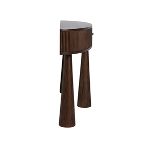 Table console en bois avec tiroir cannelé, table d'entrée en bois massif, table longue minimaliste pour salon et hôtel - Product Image 5