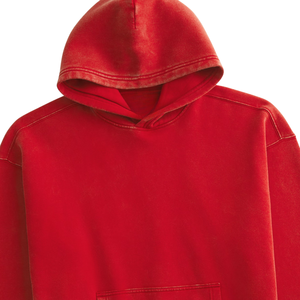 Sudadera con capucha roja para hombre, jersey de lana de gran tamaño, ropa de calle, moda informal, sudadera con capucha de invierno cálido para ropa deportiva al aire libre, sudaderas con capucha - Product Image 6
