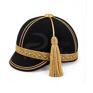 Classic Honour <b>Hat</b> Formal Traditional Ceremonial Headwear With Crown <b>Band</b> Elegant Tassel Custom Presentation Headwear Design - Product Image 3
