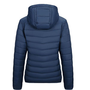 2025 otoño e invierno abrigo largo de cuero con capucha tamaño europeo chaquetas cálidas bombardero chaquetas acolchadas para mujeres - Product Image 6