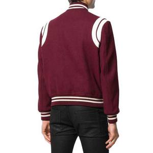 Vestes d'hiver pour hommes de style streetwear personnalisées OEM, manches longues, design baseball varsity, service OEM/ODM - Product Image 4