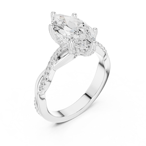 Bague ouverte torsadée en or véritable 14 carats pour femme - Product Image 5