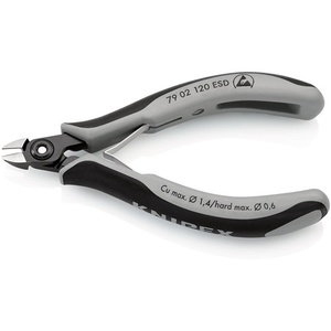 Ciseaux de précision KNIPEX pour électronique, coupe latérale, longueur 120 mm, forme 0, très petits, biseautés, polis, couteau utilitaire - Product Image 5