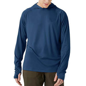 Chemises de pêche à capuche personnalisées grises avec protection UV pour hommes, chemise de sport respirante à séchage rapide, chemise de pêche à capuche grande taille - Product Image 5