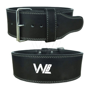 Ceinture de Soutien pour Entraînement de Force en Salle de Sport WLB-2034, Ceinture de Musculation en Cuir de Vachette à Boucle Simple, Antidérapante et Robuste pour Haltérophilie - Product Image 1