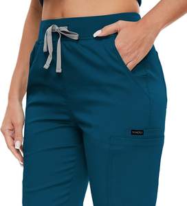 Ensembles de gommage d'hôpital unisexe uniformes médicaux en gros gommages d'allaitement confortable col en V polyester rayonne coton - Product Image 3