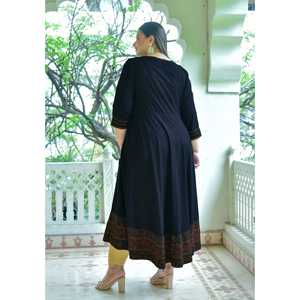 Algodón Impreso Anarkali Kurta Ropa Africana - Product Image 5