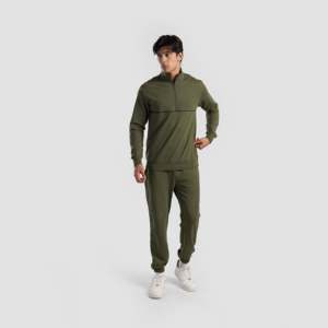 Sudadera Casual Personalizada con Media Cremallera, Talla 6XL, Diseño con Cremallera, Logotipo Bordado, Tejido de Punto Teñido Liso, Estampado Serigrafiado, Color Sólido - Product Image 4