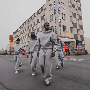 Nouveau sweat-shirt personnalisé en molleton, style hip-hop, à manches longues, pull à capuche, veste rétro, streetwear, uni, décontracté, respirant - Product Image 2