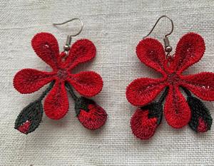 Pendientes de Cuero con Bordado a Mano, Ligeros, para Mujer, Joyería Festiva para Fiestas al Mejor Precio, Pendientes con Cuentas - Product Image 2