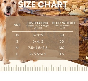 Rosewood <b>Urn</b> Wooden <b>Pet</b> <b>Urn</b> for Ashes with Brass Inlaid Paws - Product Image 3