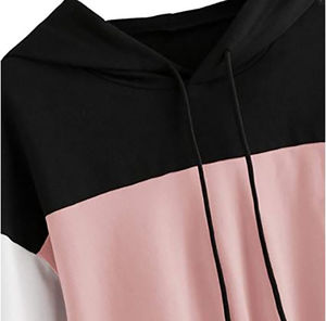 Haute qualité nouveauté coton femmes haut court à capuche 100% coton à manches longues vêtements décontractés mode femmes sweats à capuche - Product Image 4