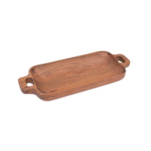 Bandeja de madera hecha a mano para mesita de noche o cocina, organizador rústico para aperitivos, bebidas o decoración del hogar - Product Image 6