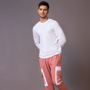 ชุดวอร์มลำลองแบบสวมหัวของผู้ชายทรงสลิมฟิตชุดวอร์มผ้าฝ้าย100% มีฮู้ดระบายอากาศได้ดีน้ำหนักเบา - Product Image 3