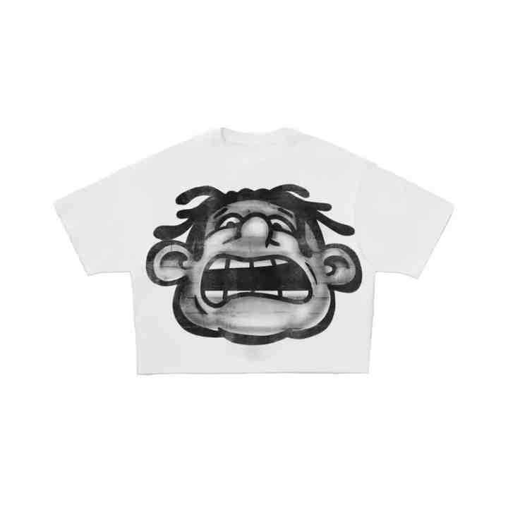 Custom Heavyweight Cropped Boxy Fit Tshirt Manufacturer Oversized Boxy Drop Shoulder Cartoon Pictures T-shirt Men's T-Shirts