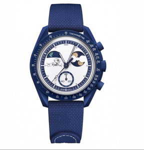 Nouvelle montre de qualité NYY Space Heat pour hommes, programme Lune Mercure, chronographe à six aiguilles, quartz luminescent - Product Image 1