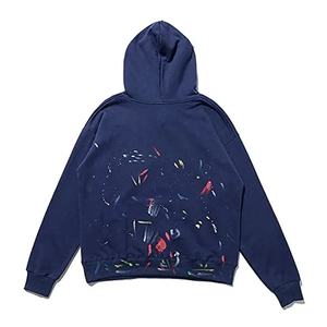 Fournisseur de vêtements streetwear brodés à faible MOQ, remise en gros, vêtements de mode décontractés, graphique personnalisé, polaire en coton 500 GSM - Product Image 2
