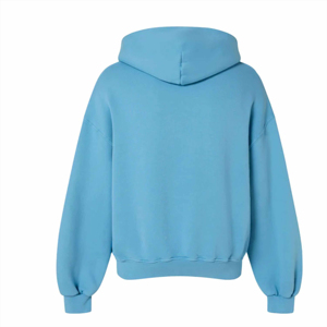 Sudadera con capucha de invierno de algodón francés pesado para hombre, diseño de hombro caído de gran tamaño de alta calidad, bordado 100% algodón liso teñido - Product Image 2