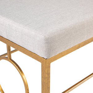 Banc de salle à manger en fer fabriqué à la main avec coussin rembourré et usine de design de cercle artistique Usine de meubles en métal - Product Image 6