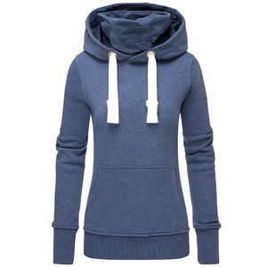 Sweat à capuche d'hiver surdimensionné pour femmes de haute qualité polaire blanc uni à manches longues pull à capuche confortable sweat à capuche chaud pour les femmes - Product Image 5