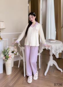 Conjunto de Ropa Casual de Maternidad B726 con Logotipo Personalizado, Algodón Suave, Largo, Transpirable y Sin Decoloración, al por Mayor - Product Image 3