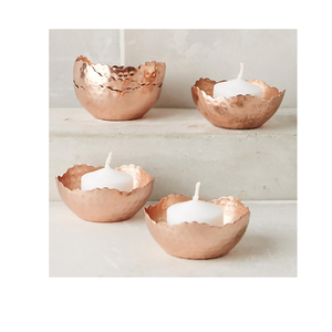 Copper Candle Stand for Round Shape Home Decor Handmade <b>Candelabra</b> <b>Gold</b> Copper Pillar Holder Decorative Items - Product Image 1