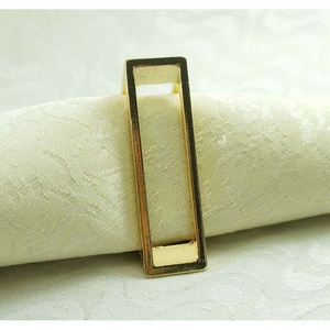 Anneau de serviette Royal avec plaqué or, Design royal de luxe de haute qualité, anneau de serviette bon marché pour les fêtes de mariage au restaurant - Product Image 1