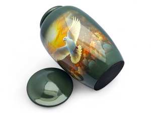 Humming Bird Memorial Cremation Urn <b>for</b> Human <b>Ashes</b> <b>for</b> Funeral 10 Inch Large Urn <b>for</b> Human <b>Ashes</b> up to 200 Lbs - Product Image 5
