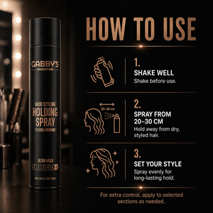 Gabby's Signature Hair Styling Strong Hold <b>Spray</b> 400ml with Humidity Resistant & <b>Sun</b> Protection Cruelty-free - Product Image 5