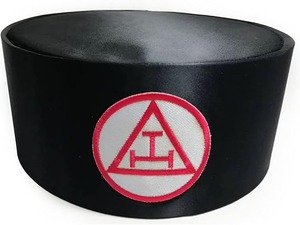 Gorro de Capítulo de Arco Real, Negro, Insignia Triple Tau, Bordado a Máquina, Tipo de Tela 100% Poliéster - Product Image 4