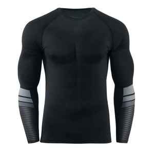 Rashguard actif pour hommes - Respirant, antibactérien, séchage rapide pour les nageurs, les coureurs, les combattants avec une élasticité avancée, confort stable - Product Image 3