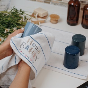 Pemium Turkish Cotton High Quality Cheap Price <b>Waffle</b> Terry Weave 100 Cotton Embroidery Kitchen <b>Towels</b> 2 Piece in Set - Product Image 2