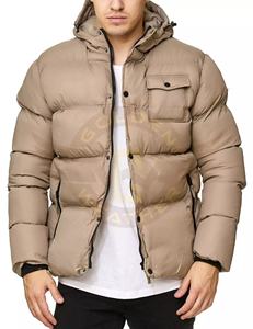 Parka personnalisée de haute qualité et durable pour hommes Manteau à bulles d'extérieur de grande taille avec col montant et bouffant d'hiver - Product Image 3