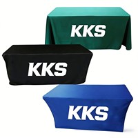Nappe rectangulaire en spandex orange, noir, bleu, multicolore, extensible, parfaite pour les événements professionnels (4/6/8/10 pieds)