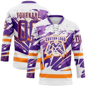 Lace Ice Hockey Jersey Factory Direct Custom Team Uniform 100% Polyester Sublimation Anti-Bacterial Quick Dry Custom Team Name - Product Image 6