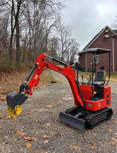 LIVRAISON GRATUITE EPA CE Approuvé ZJ-12 Tout neuf Mini-excavatrice sur chenilles de 1 tonne Moteur à essence Briggs de 15 ch 0,3 h Moteur à essence Open ROPS Pouce hydraulique - Product Image 3