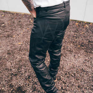 Pantalons en cuir pour hommes personnalisés de style unique à vendre pantalons en cuir pour hommes personnalisés de votre propre conception - Product Image 5