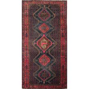 One Of The Kind Hand-Knotted Persian <b>Wool</b> Rug _ Luxurious Vintage Design, 9'5 x 4'8, Artisan <b>Crafted</b> - Product Image 1