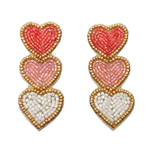 Latest Design 2024 Beaded and Hand Embroidered Earrings Best Jewellery Supplier From India - Product Image 1