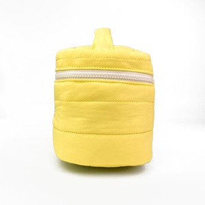 OEM Custom Quilted Puffy Hanging Travel Toiletry Organizer Pouch case Set Make up With logo Puffer Cosmetic Bag - Product Image 4