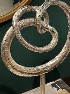 Noeud en métal Sculpture abstraite décorative pièce maîtresse en aluminium Art décor de bureau à domicile sculpture polie moderne - Product Image 6