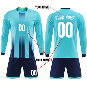 Ensemble de maillots de football Sublimation personnalisés de haute qualité uniforme de football 100% polyester respirant de haute qualité pour les équipes - Product Image 1