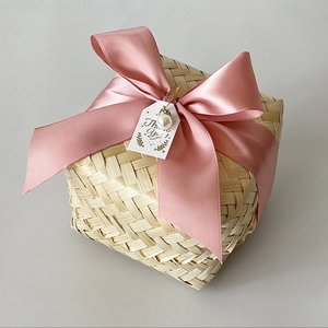 MEILLEURE VENTE PRODUIT CUBE Coffret Cadeau Emballage Tissé Bambou Artisanat Cadeaux Panier Boîtes carré Petit Joli - Product Image 5