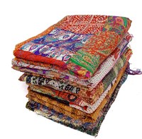 Couette Kantha antique brodée à la main couvre-lit et couverture en coton doux pour hôtel et maison literie utilisée courtepointes Kantha