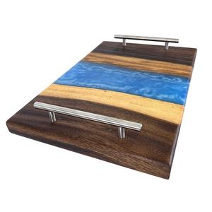 Plateau de service en métal et en verre de décoration de table de vaisselle de maison de qualité standard pour la restauration de cuisine utilisée - Product Image 6