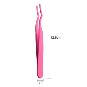 Meilleure pince à épiler professionnelle pour extension de cils en acier inoxydable avec embouts en fibre, outil de beauté en gros à prise parfaite pour les cils - Product Image 5