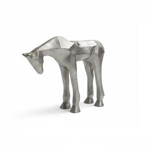 ประติมากรรมกวางอะลูมิเนียมทรงเรขาคณิตสมัยใหม่ รูปปั้นสัตว์โลหะนามธรรม ของตกแต่งบ้าน สำนักงาน ตั้งโชว์บนโต๊ะ - Product Image 1