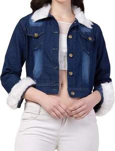 Chaqueta Vaquera Reversible Lavada Personalizada al por Mayor para Mujer, Estilo Holgado de Moda con Logotipo Frontal 2026 - Product Image 2